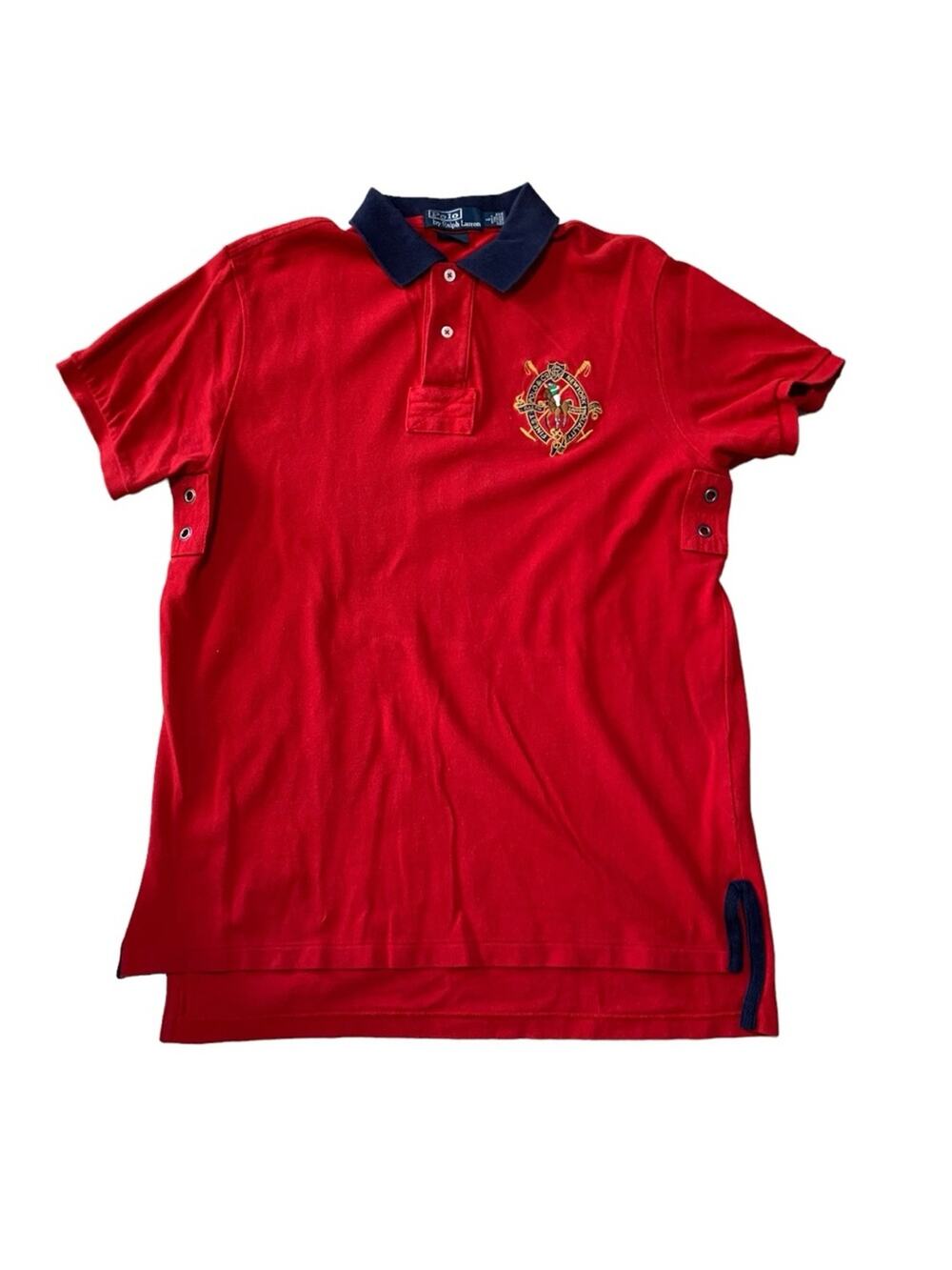 Polo Ralph Lauren Mens Large custom fit large jockey red new york 90s blue prep